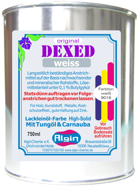 Ölfarbe weiß 750ml Öko vintage Tungöl Carnauba Holz u Metallschutz Leinöl-Farbe